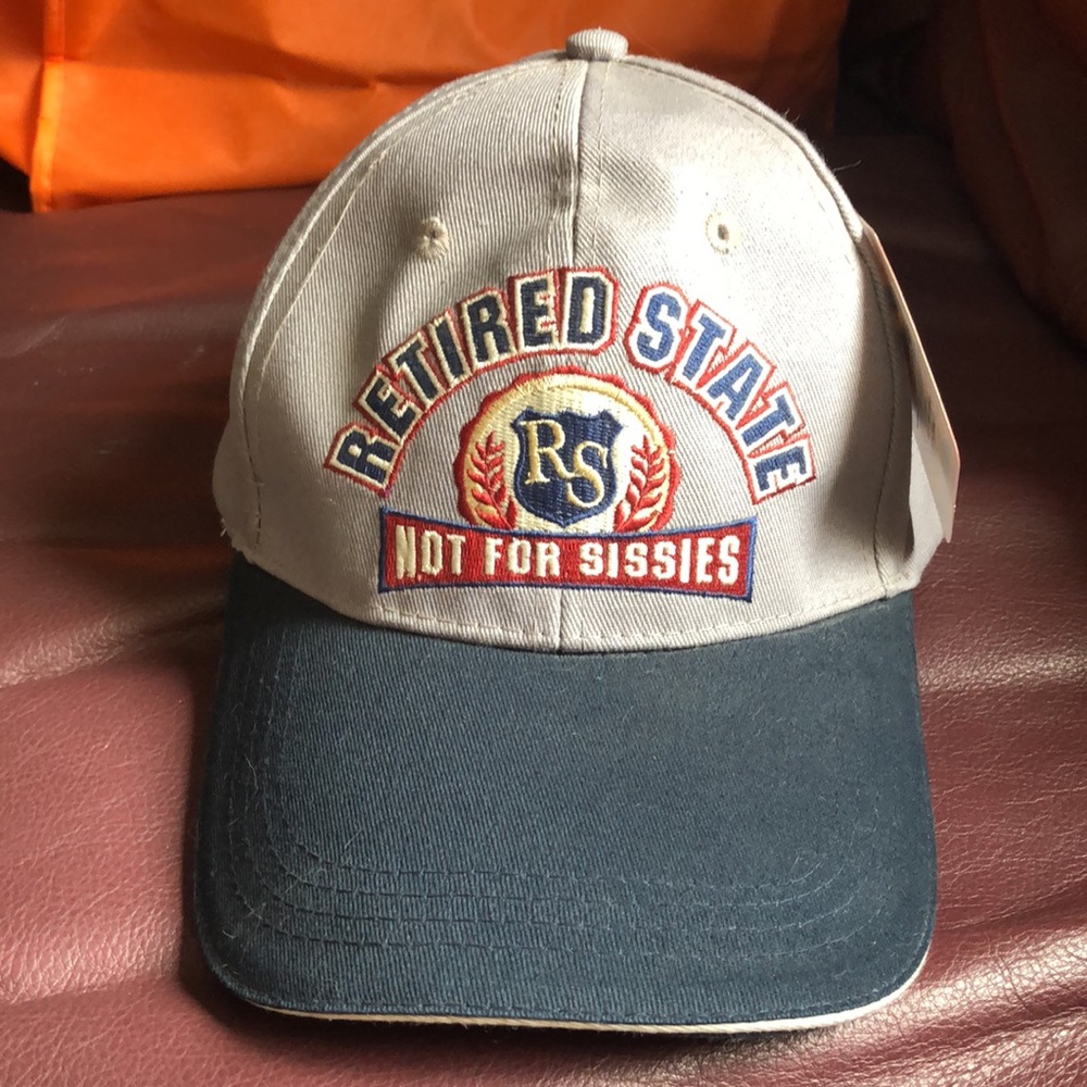 🆕Retired State cap! NEW! adjustable! grey black! Fits most!